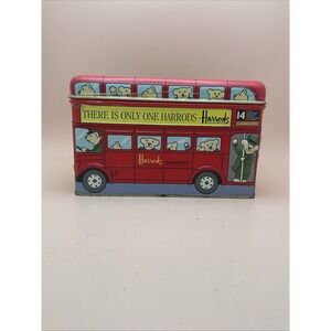 Vintage Harrods - Knightsbridge Route 14 Double Decker‎ Bus Candy Tin